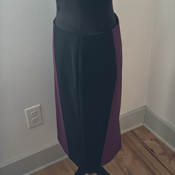 Halogen grape black color block lined pencil skirt Sz 6 - Picture 3 of 8